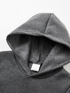 Vente en gros usine Sweat à capuche demi-zip surdimensionné en molleton de coton épais de qualité supérieure, couleur unie, décontracté, pour l'automne, coupe classique - Product Image 5