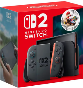 Precio con descuento en la consola Nintendo Switch 2 con el paquete Mario Kart World en color negro - Product Image 1