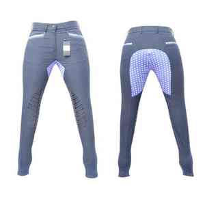 Collants d'équitation à ceinture contrastée pour un look sportif et une stabilité accrue du tronc, pantalons d'équitation - Product Image 1