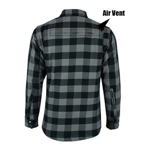 Chemises en flanelle de coton pour hommes, manches longues, col roulé, coupe classique, décontractées, pour le travail, hiver, écologiques, respirantes, haute performance - Product Image 2