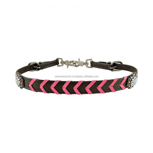 Handmade Genuine Leather Wither <b>Strap</b> Hand Braided & Stainless Steel Fitting Manufacturer Wholesaler Supplier for Horse Products - Product Image 6