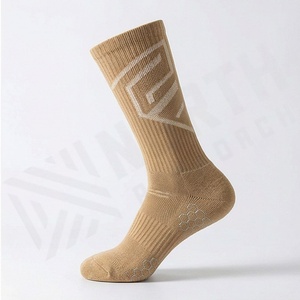 MQ012 <b>Mens</b> Soccer Grip <b>Knee</b> <b>High</b> Compression Antislip <b>Socks</b> Breathable Athletic Football Sports Durable Customized Color Pairs - Product Image 3