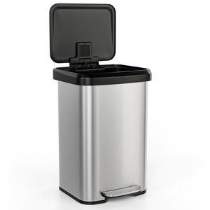 13.2 Gallon Step Trash Can with Soft Close <b>Lid</b> and Deodorizer Compartment for Home or Office Waste <b>Bins</b> - Product Image 5