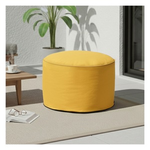 Housses de pouf rondes de qualité supérieure pour l'extérieur - Parfaites pour les balcons, les patios et les terrasses de piscine - Product Image 1