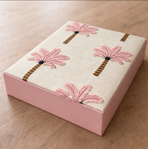 Customized Wedding Embroidery Palm Chocolate Pralines Date Gift Boxes Flip Luxury <b>Sweet</b> Pastry Chocolate bar Candy Box <b>Packaging</b> - Product Image 1