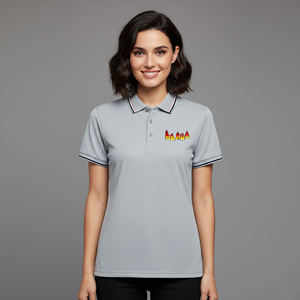เสื้อยืดแขนสั้นพิมพ์ลายซิลค์สกรีน ผ้าโพลีเอสเตอร์ถักแบบวินเทจ ปรับแต่งได้ ระบายอากาศได้ดี - Product Image 4