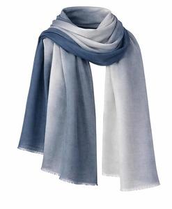 Écharpe de luxe pour femme en cachemire et laine fine VIC, ombrée 3 tons, respirante, taille 70x200cm, pour usage quotidien/hiver en extérieur - Product Image 1