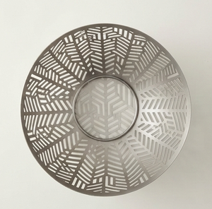 Ensemble de paniers de rangement modernes en métal avec motif géométrique, empilables pour un rangement soigné et une utilisation polyvalente - Product Image 2