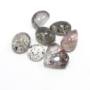 59 ct de Piedras Preciosas Naturales de Super Siete Negro en Forma de Cabujón, 7 Piezas Sueltas para Joyería - Product Image 2