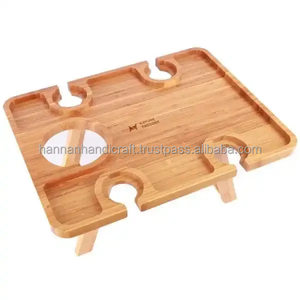 Plateau de service en bois, plateau en bois pour la décoration, restaurants, hôtels, cafés, plateau en bois antique - Product Image 2
