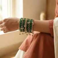 Bracelets en verre décoratifs faits à la main au Pakistan, fabrication professionnelle, bracelets kashmiris pour femmes, vente en gros, bracelets en forme de goutte de pluie, bijoux
