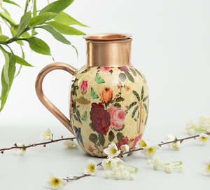 Carafe à eau en cuivre tendance en promotion pour la bien-être ayurvédique, la maison, la cuisine, le restaurant, vente en gros - Product Image 4