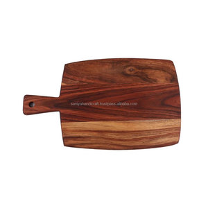 Tabla de cortar de madera de Acacia hecha a mano con decoración de afinidad, tabla de servir Natural, pulida, ecológica, regalos de negocios de buena calidad - Product Image 1