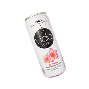 ZERO Sugar Halal Beverages Sparkling Sakura Soda Carbonated Vitamin <b>C</b> Drink Certified Halal Drinks Zero Calories Zero Fat - Product Image 1