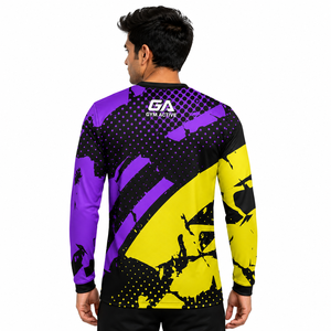 Mens Custom Printed Cartoon Front Solid Breathable <b>Long</b> <b>Sleeve</b> Gym Sweatshirt Athletic <b>Workout</b> Sportswear Fitness Training - Product Image 3
