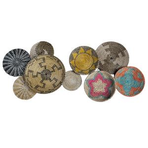 Cestas de pared bohemias, mimbre de ratán, cesta de pared hecha a mano, decoración Bohemia hecha a mano, decoración colgante de pared - Product Image 5