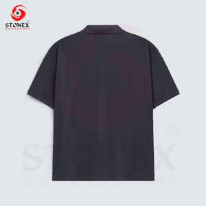 Polo à manches courtes gris foncé pour homme Creative State, imprimé par transfert thermique, décontracté, respirant, tricoté, avec logo sur le devant - Product Image 5