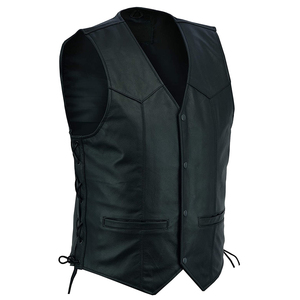 Gilet de motard en cuir haute performance, veste de moto authentique pour hommes et passionnés - Product Image 5