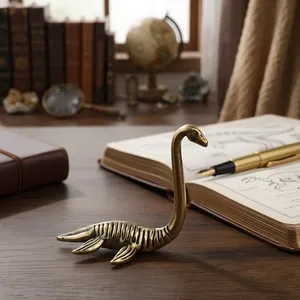 Figurine artisanale en laiton du Monstre de Loch Ness, sculpture de créature marine mythique, statue d'animal fantastique, décoration de table pour la maison - Product Image 6