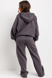 Conjunto Deportivo Unisex de Pierna Ancha, Tejido de Poliéster/Algodón, Ligero, Teñido, de Secado Rápido, Transpirable, Informal, para Entrenamiento - Product Image 6