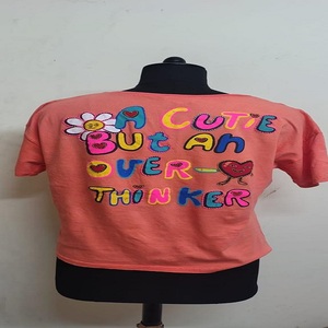 <b>Women</b> Cotton V Neck T <b>Shirt</b> Wholesale Manufacturer Supply for Best Price - Product Image 3