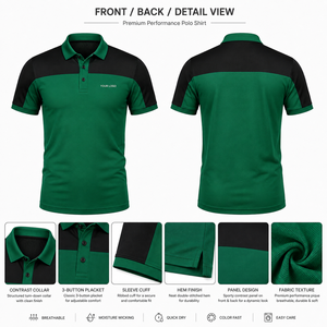 เสื้อโปโลชายหลากสี ปี 2026 แขนสั้น ปักโลโก้ด้านหน้า สวมใส่สบาย ระบายอากาศได้ดี ผ้าปิเก้ โพลีเอสเตอร์ 100% - Product Image 4