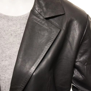 Women Real <b>Leather</b> <b>Blazer</b> Jacket Slim Fit Premium Sheepskin Single Button Formal Casual Business Outerwear Fashionable Coat - Product Image 5