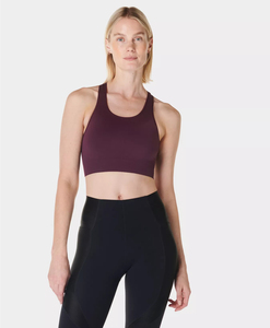 Crop top femme sexy sans manches, col montant, dos nageur, en Spandex, coupe ajustée et moulante - Product Image 1