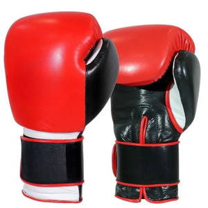 Guantes de Boxeo de Cuero Rojo con Cierre de Cordones en la Muñeca para Adultos de 14 Años en Adelante, Unisex, para Artes Marciales - Product Image 3
