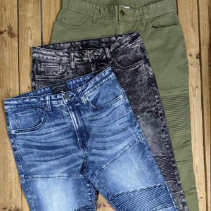 กางเกงยีนส์ขาตรงขายาวสำหรับปาร์ตี้แนวสตรีทเทรนด์กันน้ำ100% บริสุทธิ์ทรงสลิมฟิต - Product Image 6