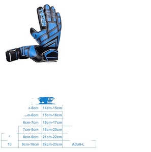 Guantes de portero para adultos, manoplas de fútbol de 3,5 Mm, tamaño de emulsión gruesa 8 | 9 | 10 - Product Image 1
