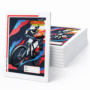 Cuaderno Escolar A4 Hawamahal, 144 Páginas, 60 GSM, con Cubierta Deportiva de Bicicleta para Estudio y Escritura - Product Image 1