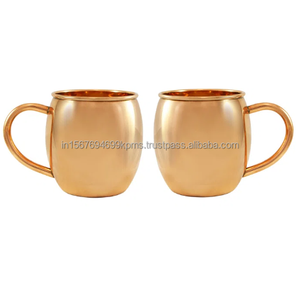 Tasses de qualité miroir Tasses à boire domestiques en cuivre certifié Parfait pour voyager Nouveau style Tasse à eau élégante et boire de la bière - Product Image 2