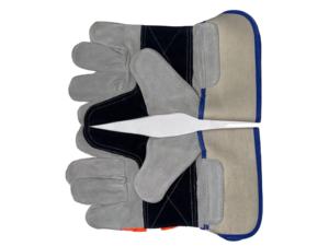 Gants de travail en cuir renforcés à double paume Gants de gréement de sécurité Gants de gréement canadiens en cuir - Product Image 2