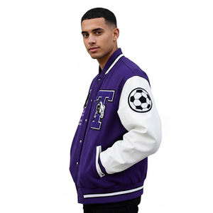 Chaqueta Varsity Personalizada de Moda 2026 con Parches llamativos y Diseño de Cuero y Lana Premium, Perfecta para un Estilo Urbano Elegante, Unisex - Product Image 6
