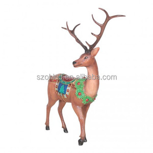 Natale cervo in piedi polo nord segno con Baby pinguino Noel candela pasqua in fibra di vetro natale decorazione per le vacanze di Halloween - Product Image 2