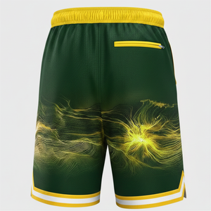 Shorts de basketball brodés personnalisés, style streetwear hip-hop, grandes tailles, séchage rapide, respirants, pour la gym et le fitness - Product Image 2