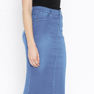 High Street Style Women's Denim Skirts For Sale Competitive Price Women's Denim Skirts With OEM Service - Product Image 3