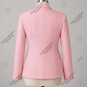 Personnalisé | ALPHA |   Blazer Sorority AKA pour femmes, vêtements grecs de sororité, blazer rose léger avec logo brodé, manteaux décontractés - Product Image 2