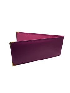 Couverture mince porte-monnaie personnalisé en cuir de vachette personnalisé LCR-0079 portefeuille mince en cuir véritable - Product Image 2