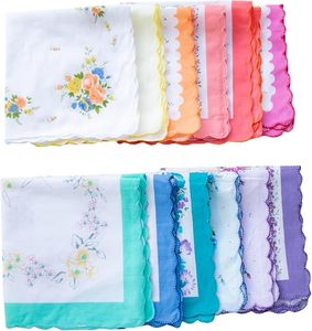 ผ้าเช็ดหน้าผู้หญิงผ้าฝ้ายแท้ 100% หลากสี ขนาด 25x25 ซม. ลายดอกไม้ สำหรับเป็นของขวัญงานแต่งงาน โรงแรม - Product Image 3