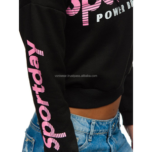 Ensemble sweatshirt à capuche pour femmes avec logo personnalisé de haute qualité écologique - Product Image 3