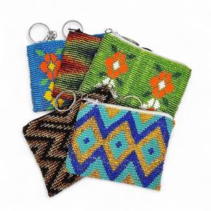 Bohemian Handmade Zipper Closure Coin <b>Purse</b> with Colorful Beads Custom Colors & Sizes Available Promotional Gift - Product Image 4