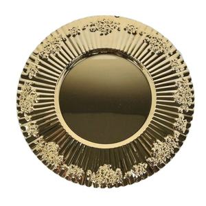 Plato de Presentación Redondo Personalizado para Hotel, Bodas, Servicio de Alimentos, Plato de Metal para Servir Comida, Apto para Alimentos - Product Image 1