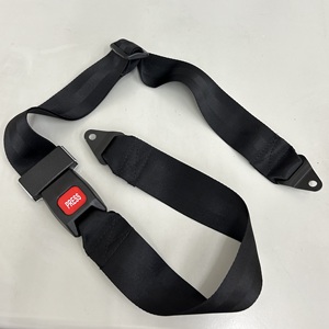 Cinturón de seguridad de 2 puntos para silla de ruedas eléctrica CTM HS3500 y sillas de movilidad HS1000, ajustable, rojo, con botón pulsador, de poliéster - Product Image 1