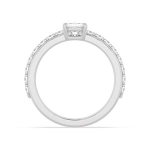 Anillo de Diamante Cultivado en Laboratorio Súper Elegante, Forma Larga y Redonda, Oro Rosa, Oro Blanco 9K, Joyería Elegante para Mujer - Product Image 6