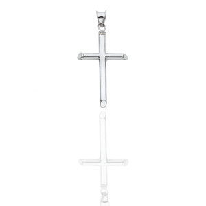 Colgante de Cruz Latina Chapado en Plata Elegante Unisex, Joyería de Moda Elegante, Marca de Metal para Mujeres Cristianas Certificadas de Terceros, de Marca de Fábrica, para el 2 - Product Image 4
