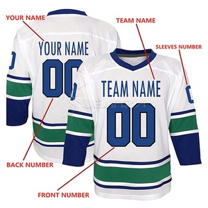 Service OEM 100% Polyester Promotionnel Spécifique à L'équipe de Hockey sur Glace Maillot de Sublimation Personnalisé Conçu Maillots évacuant l'humidité - Product Image 2