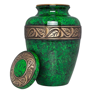Urnes funéraires en métal design, finition noire, pour cendres humaines, fournitures funéraires, urnes funéraires pour adultes, faites à la main - Product Image 2