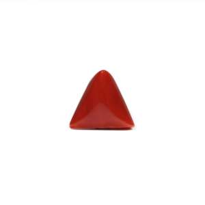Natural Red Coral Loose Gemstone 7 Carat Certified Oval Cabochon for Fine Jewelry - Product Image 1